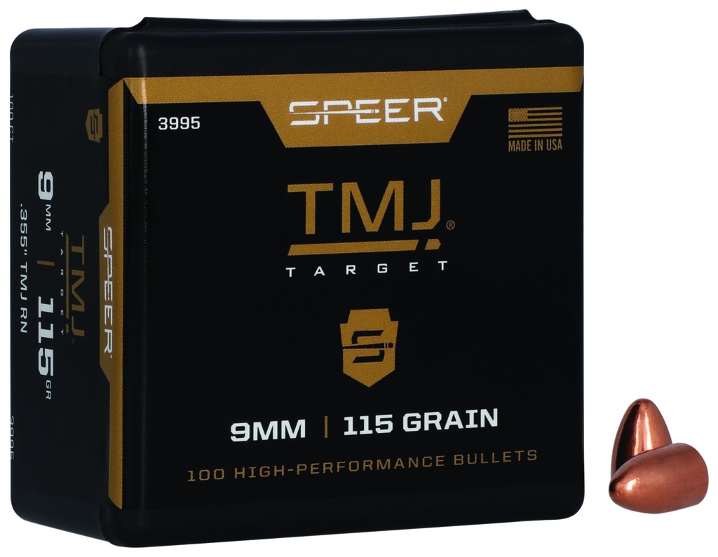 Speer 3995 TMJ  9mm 115gr Total Metal Jacket 100 Per Box/5 Case