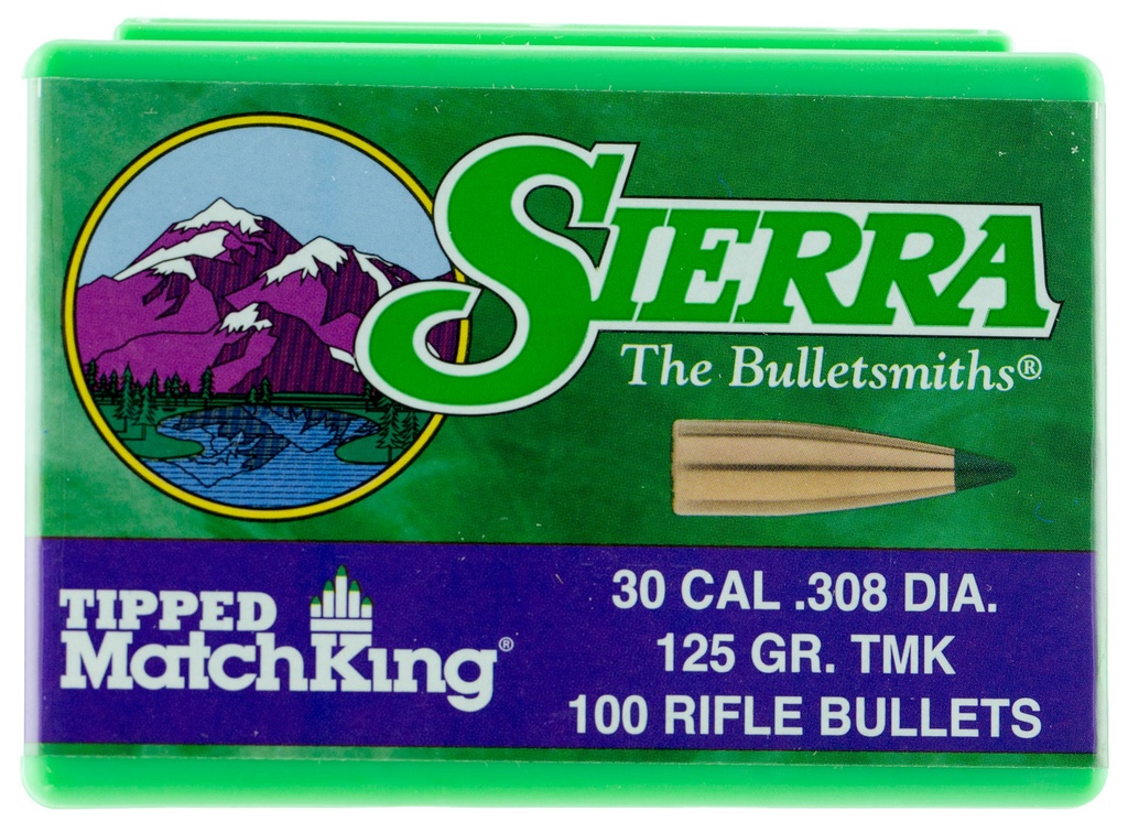 Sierra 7725 Tipped MatchKing  30Cal 125gr Tipped MatchKin 100/Box