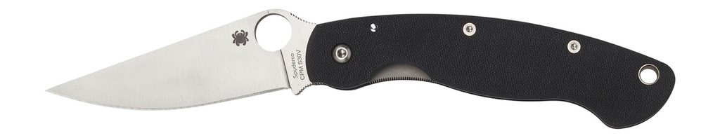Spyderco C36GPE Military  4" Folding Modified Clip Point Plain CPM S30V Stainless Steel Blade/G10 Black Handle