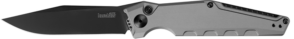 Kershaw 7900GRYBLK Launch 7 3.75" Folding Clip Point Drop Point Plain Black DLC CPM 154 SS Blade Gray Anodized Aluminum Handle Includes Pocket Clip