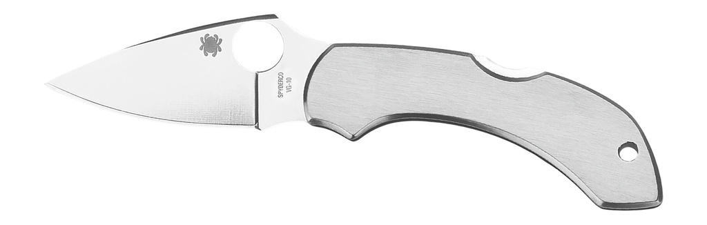 Spyderco C28P Dragonfly 2  2.31" Folding Clip Point Serrated VG-10 SS Blade Stainless Steel Handle Includes Pocket Clip