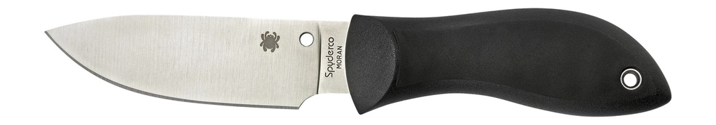 Spyderco FB02P Moran  3.88" Fixed Drop Point Plain Satin VG-10 SS Blade/Black FRN Handle Includes Sheath w/G-Clip
