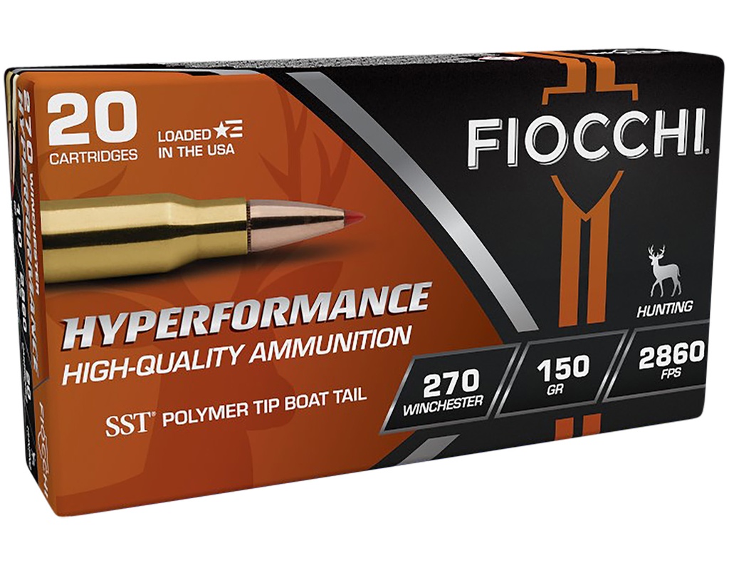 Fiocchi 270HSB Hyperformance  270Win 150gr Super Shock Tip 20 Per Box/10 Case