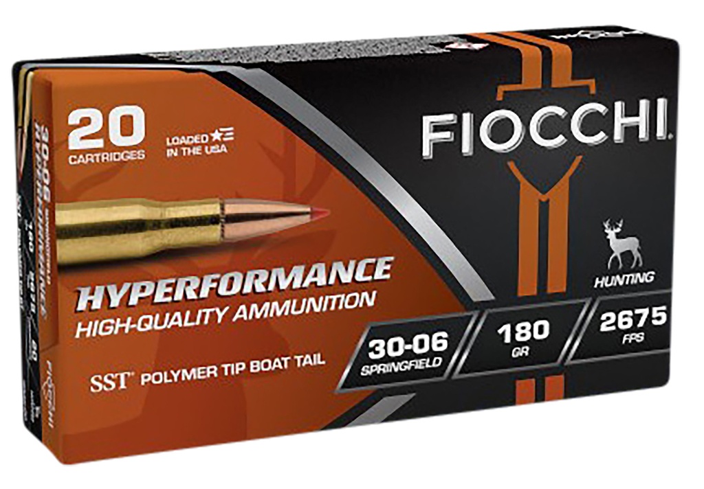 Fiocchi 3006HSC Hyperformance  30-06Springfield 180gr Super Shock Tip 20 Per Box/10 Case