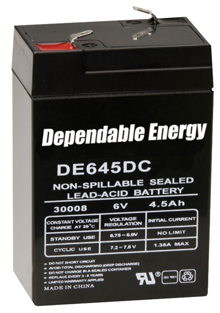 American Hunter DE30052 HR Rechargeable Battery  6 Volt 4.5 AMP