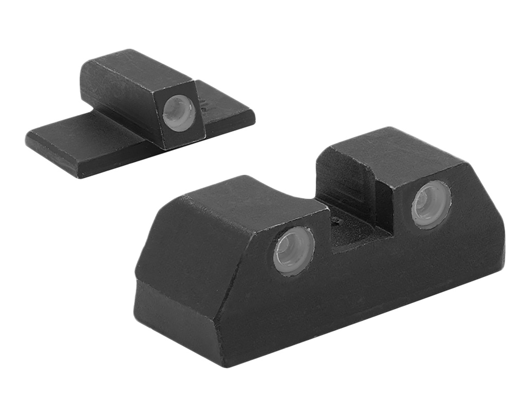 MEPRO USA LLC Meprolight USA 151203101 Tru-Dot  Green Tritium White Outline Front Sight-Green Tritium White Outline Rear Sight KAHR Arms K/P/MK/PM