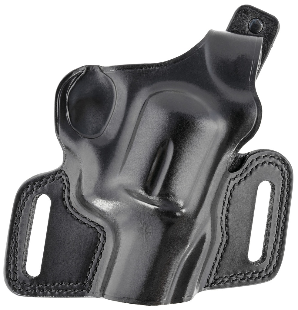 Galco SIL126B Silhouette  OWB Black Leather Belt Slide Fits S&W N Frame Fits 2-4" Barrel Right Hand