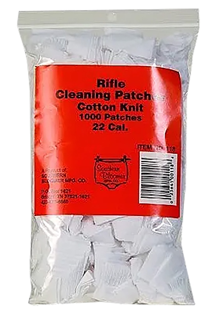 Southern Bloomer 118 Cleaning Patches  .22 Cal Cotton 1000 Per Bag