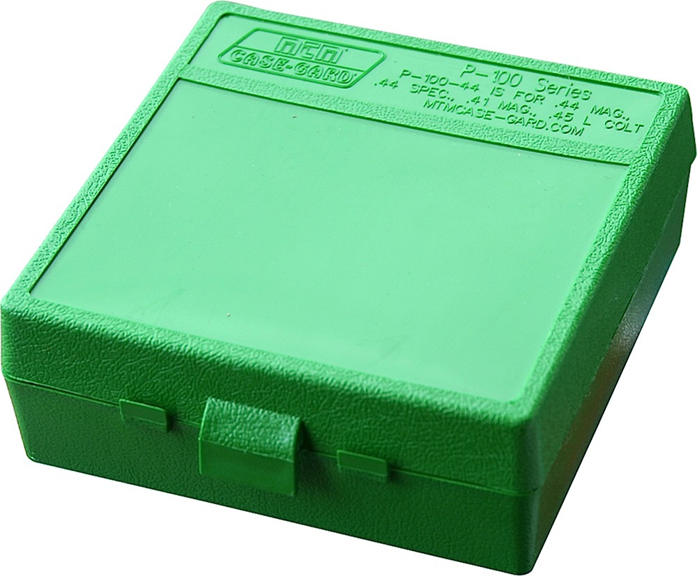 MTM Case-Gard P1004410 Ammo Box Flip-Top Multi Caliber Green Polypropylene 100rd