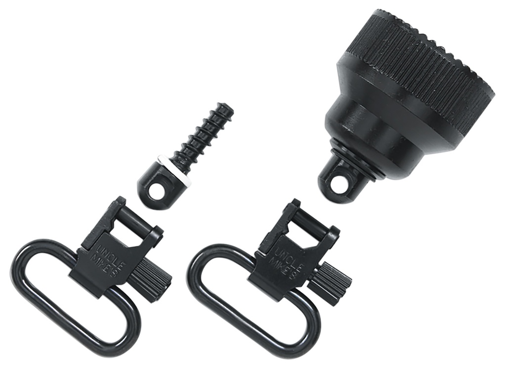 Uncle Mike's 18015 Mag Cap Swivel Set made of Steel with Blue Finish, 1" Loop Size & Quick Detach Style for  20 Gauge Remington 870 & 870 Youth Includes Two Super Swivels