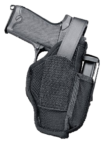 Uncle Mike's 70010 Sidekick Hip Holster IWB/OWB Size 01 Black Kodra Nylon Belt Clip Fits Medium Autos Fits 3-4" Barrel Belt 2.25" Wide Includes Adjustment Tool Ambidextrous