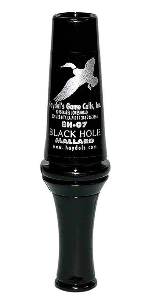 Haydels Haydel's Game Calls BH07 Black Hole  Open Call Double Reed Mallard Sounds Attracts Ducks Black Polycarbonate