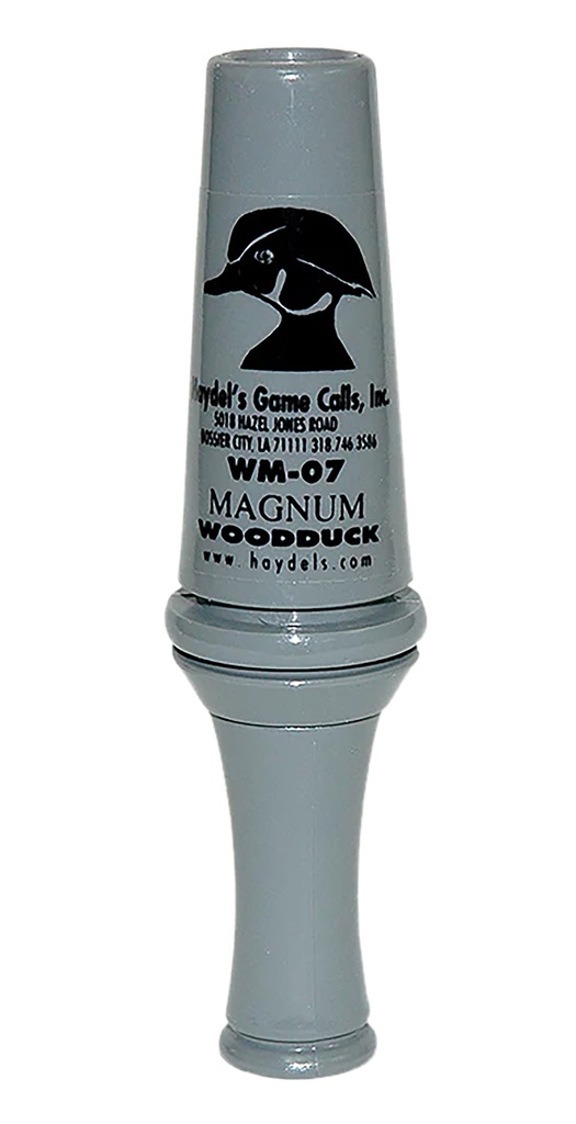 Haydels Haydel's Game Calls WM07 Magnum  Open Call Single Reed Wood Duck Sounds Attracts Ducks Gray Acrylic