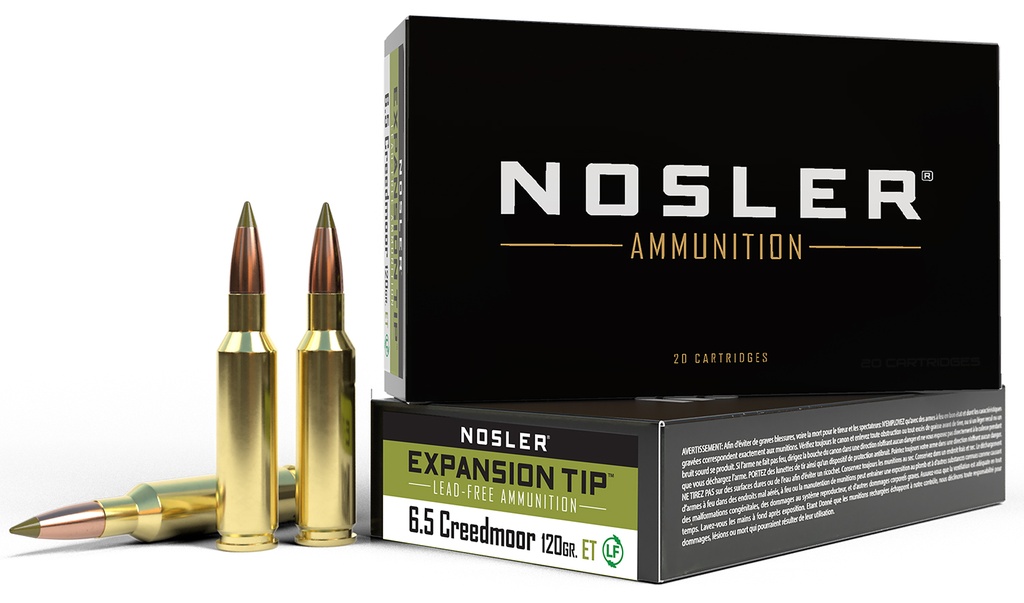 Nosler 40398 E-Tip  6.5Creedmoor 120gr E Tip Lead Free 20 Per Box/10 Case