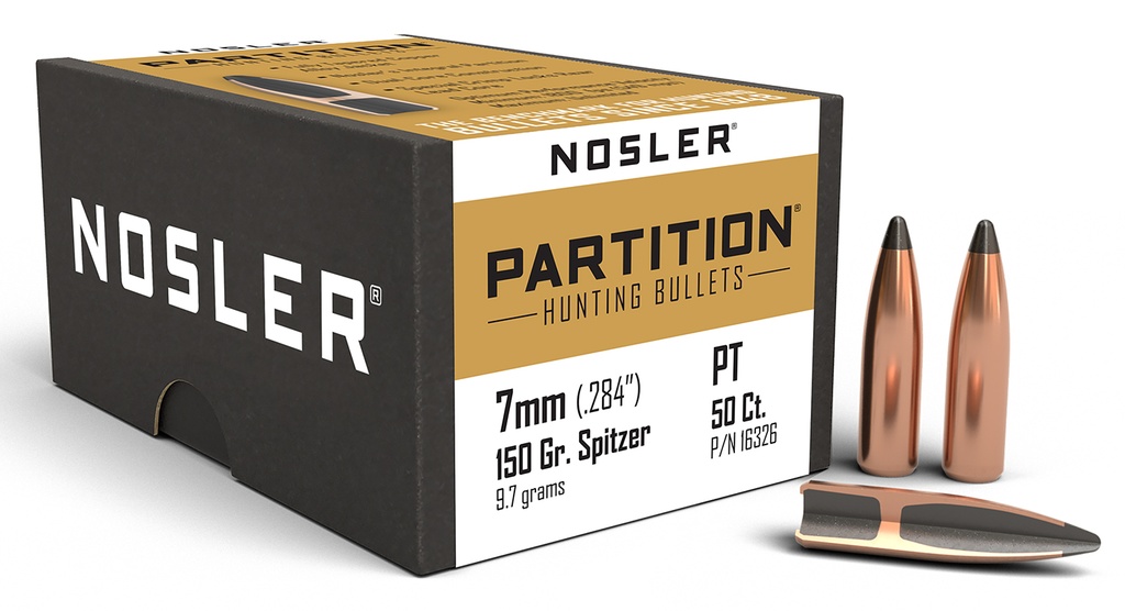 Nosler 16326 Partition  7mm 150gr Spitzer 50/Box