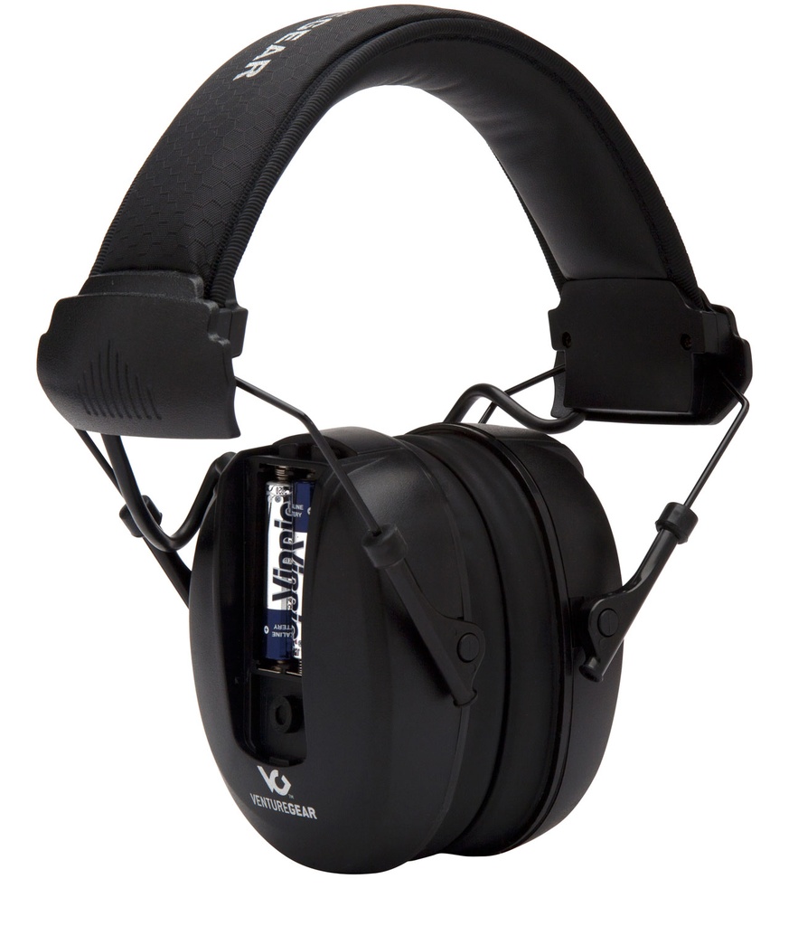 Pyramex VGPME10 Venture Gear Clandestine Electronic Muff 24 dB Over the Head Black Adult 1 Pair