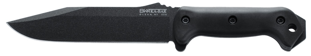 Ka-Bar BK7 Becker Combat Utility 7" Fixed Clip Point Plain Black 1095 Cro-Van Blade, Black Ultramid Handle, Includes Sheath