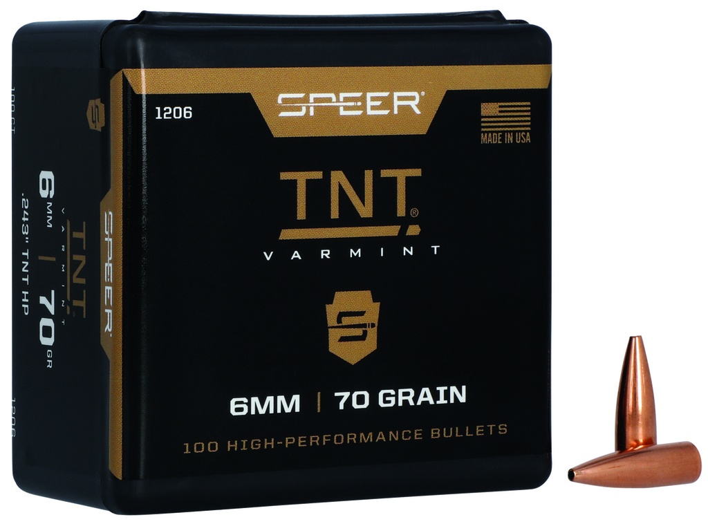 Speer 1206 TNT  6mm 70gr Jacketed Hollow Point 100 Per Box/5 Case