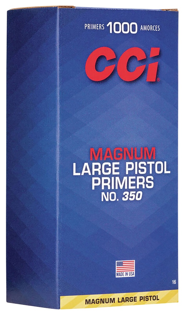CCI 0016 Magnum Pistol No. 350 Large Pistol Multi Caliber Handgun 1000/Box