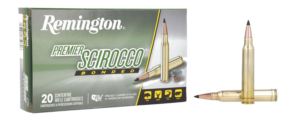 Remington Ammunition 29330 Premier Scirocco Bonded 300WinMag 180gr Swift Scirocco Bonded 20 Per Box/10 Case