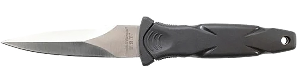 SW Knives Smith & Wesson Knives SWHRT3 H.R.T.  3.50" Fixed Spear Point Plain Black TPR Handle Includes Sheath 7.5" OAL