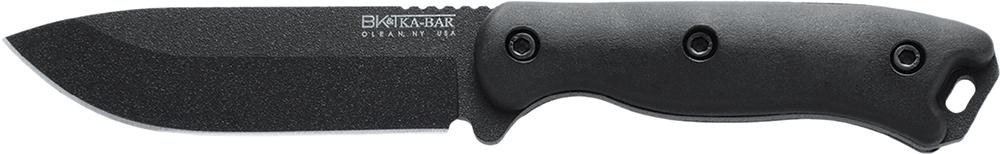 Ka-Bar BK16 Becker  4.38" Fixed Drop Point Plain Black 1095 Cro-Van Blade, Black Ultramid Handle, Includes Sheath