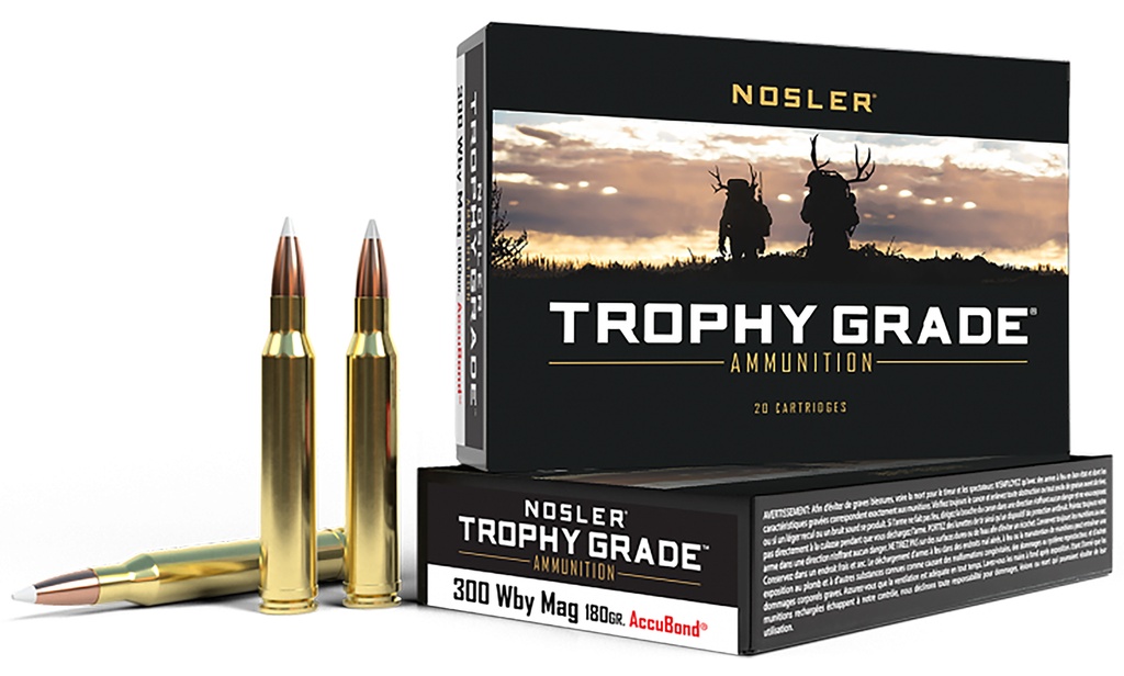 Nosler 48643 Trophy Grade  300WthbyMag 180gr Nosler AccuBond 20 Per Box/10 Case