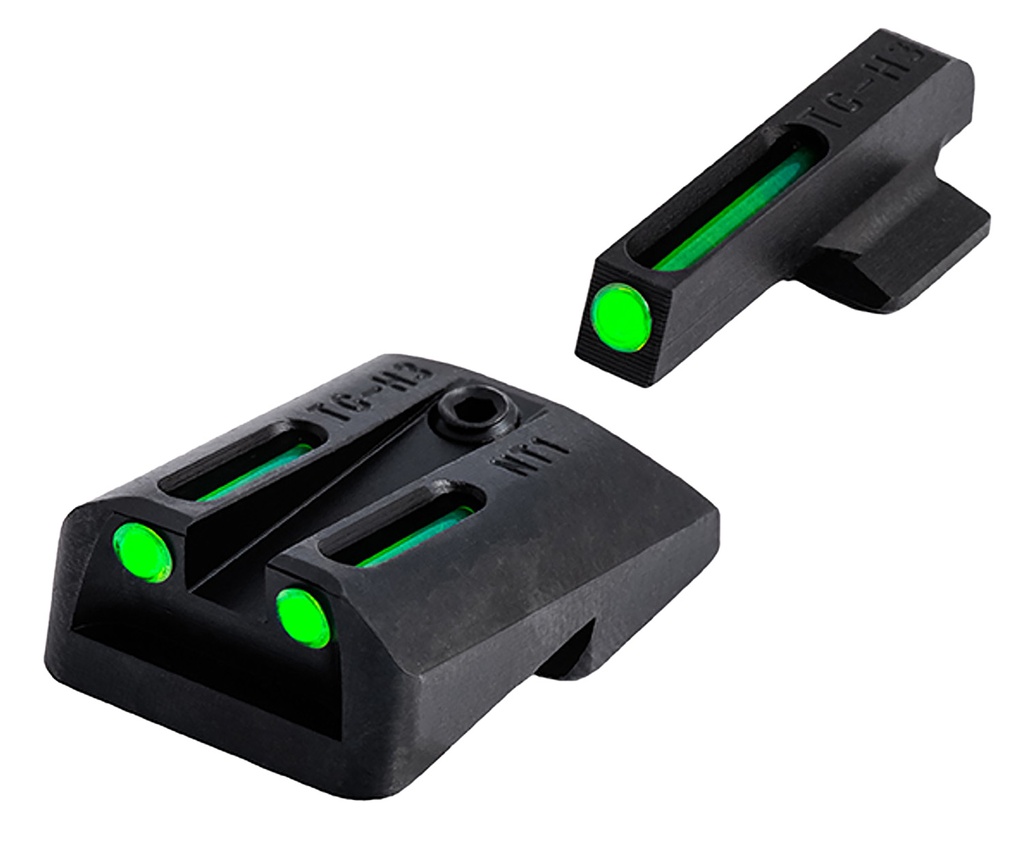TruGlo TG131NT2 TFO  Green/Tritium/Fiber Optic Front Sight-Green/Tritium/Fiber Optic Rear Sight 1911 Government