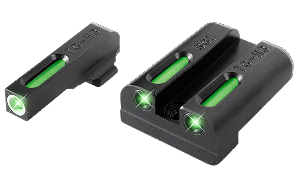TruGlo TG13SG2A TFX  Black | Green Tritium & Fiber Optic White Outline Front Sight Green Tritium & Fiber Optic Rear Sight