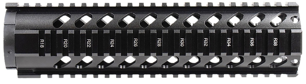 Aim Sports MT061 AR Handguard  10" Mid-Length Style Made of Aluminum with Black Anodized Finish & Quad Rail