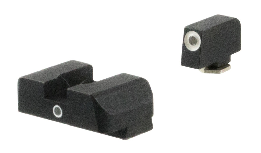 AmeriGlo GL5101 i-Dot Sight  Set for Glock  Green Tritium White Outline Front Sight-Green Tritium Rear Sight