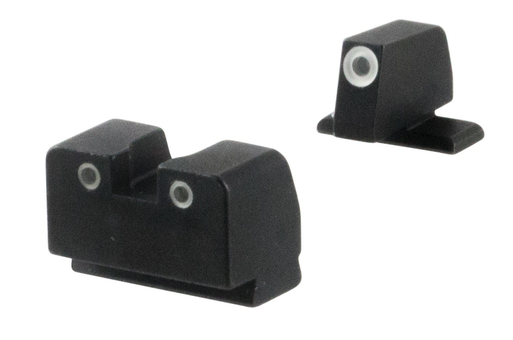 AmeriGlo SG181 Optic Compatible Sight for Sig Sauer  Tall Suppressor Green Tritium White Outline Front Sight-Green Tritium White Outline Rear Sight