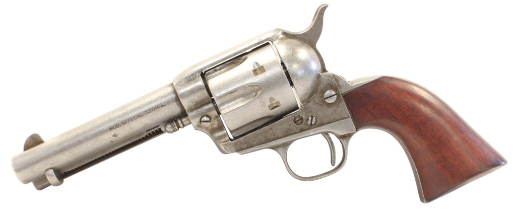 Taylors & Company 555136 1873 Cattleman 357 Mag Caliber with 4.75" Barrel, 6rd Capacity Cylinder, Overall Antique Finish Steel & Walnut Grip