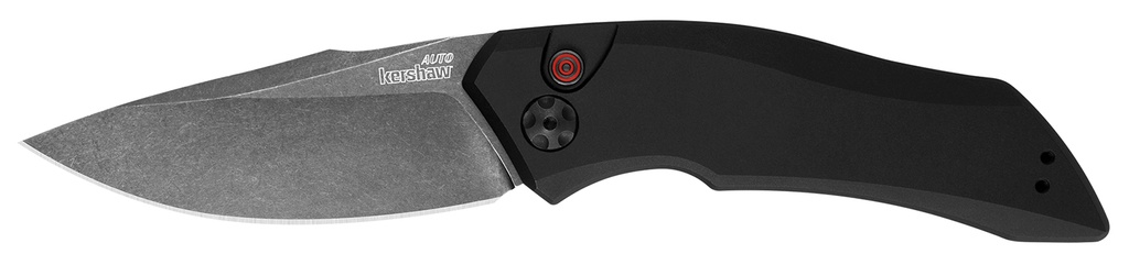 Kershaw 7100BW Launch 1 3.40" Folding Drop Point Plain Black Oxide Blackwash CPM 154 SS, Blade Black Aluminum Handle
