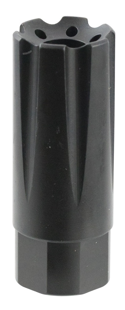 TacFire MZ10209MM Linear Compensator Black Nitride Steel with 1/2"-36 tpi Threads, 2.26" OAL, 0.87" Diameter & Forward Style for 9mm Luger AR-Platform
