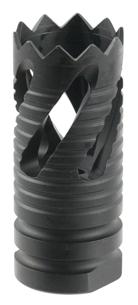 TacFire MZ1021 Thread Crown Muzzle Brake Black Oxide Steel with 1/2"-28 tpi Threads & 2.05" OAL for 5.56x45mm NATO AR-15