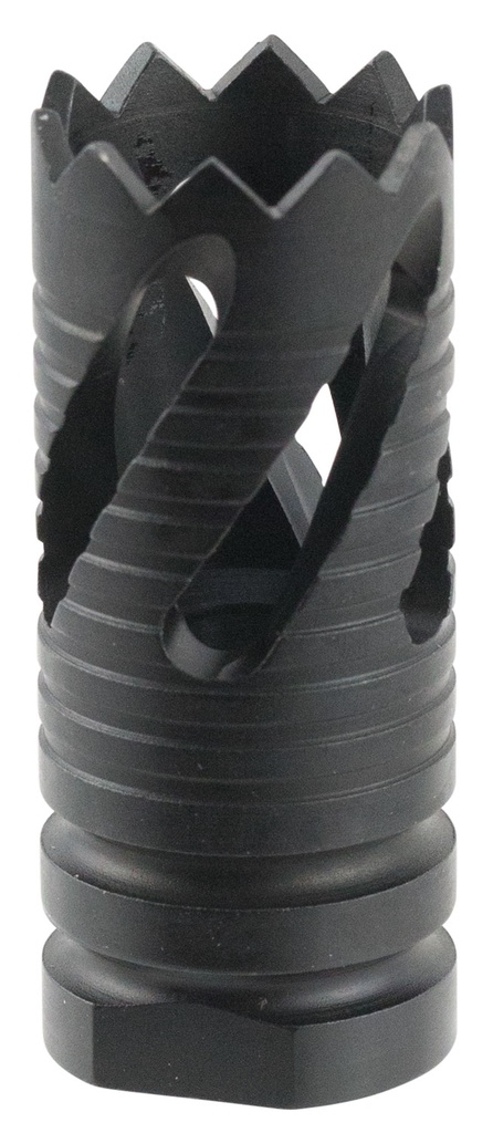 TacFire MZ10213B Thread Crown Muzzle Brake Black Oxide Steel with 5/8"-24 tpi Threads & 2.05" OAL for 308 Win AR-10