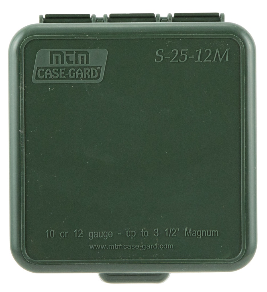 MTM Case-Gard S2512M11 Shotshell Box Flip-Top Multi Gauge Shotgun Forest Green Polypropylene 25rd