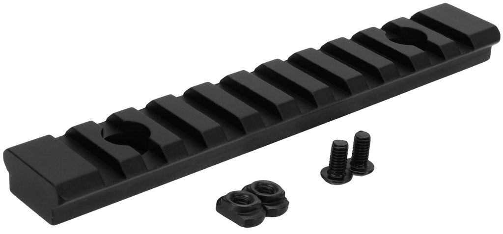 TacFire MAR105L M-LOK Accessory Picatinny Section Rail 5 Inch 11 Slots  Black Anodized