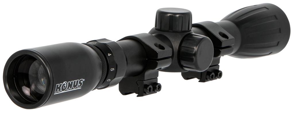 Konus 7351 KonusFire  Matte Black 3-9x32mm 1" Tube 30/30 Reticle Includes Mounting Rings