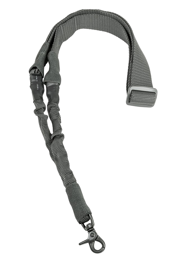 NcStar AARS1PU Single Point Sling  Urban Gray Nylon 44"-60" OAL Adjustable Bungee Rifle