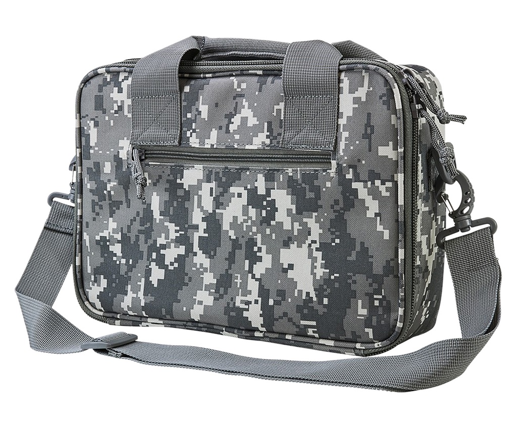 NcStar CPDX2971D VISM Double Pistol Range Bag w/ Mag Pouches Loop Fasteners Zippers Padding & Digital Camouflage Finish