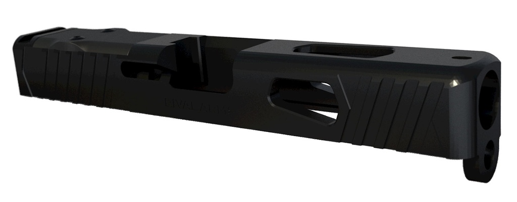 Rival Arms RA10G205A Precision Slide A1 Docter Cut Black QPQ Case Hardened 17-4 Stainless Steel for Glock 19 Gen3