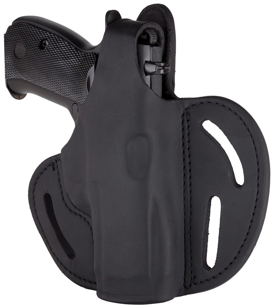 1791 Gunleather BHX3SBLR BHX  OWB Size 03 Stealth Black Leather Belt Slide Compatible w/Glock/S&W M&P Shield Right Hand