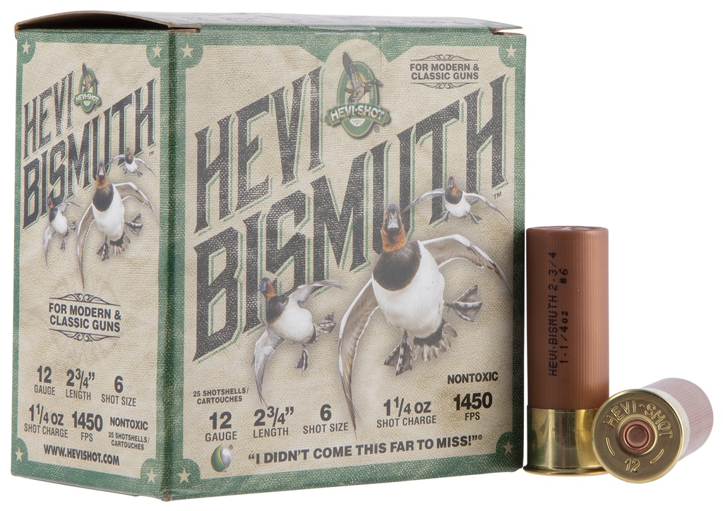 Hevishot HEVI-Shot HS14706 HEVI-Bismuth  12Gauge 2.75" 1 1/4oz Bismuth 6Shot 25 Per Box/10 Case