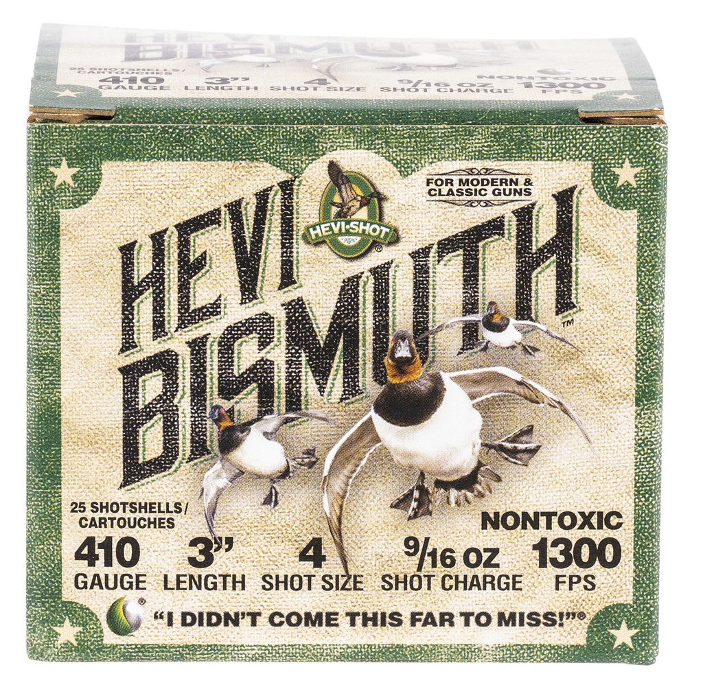 Hevishot HEVI-Shot HS19004 HEVI-Bismuth  410Gauge 3" 9/16oz Bismuth 4Shot 25 Per Box/10 Case