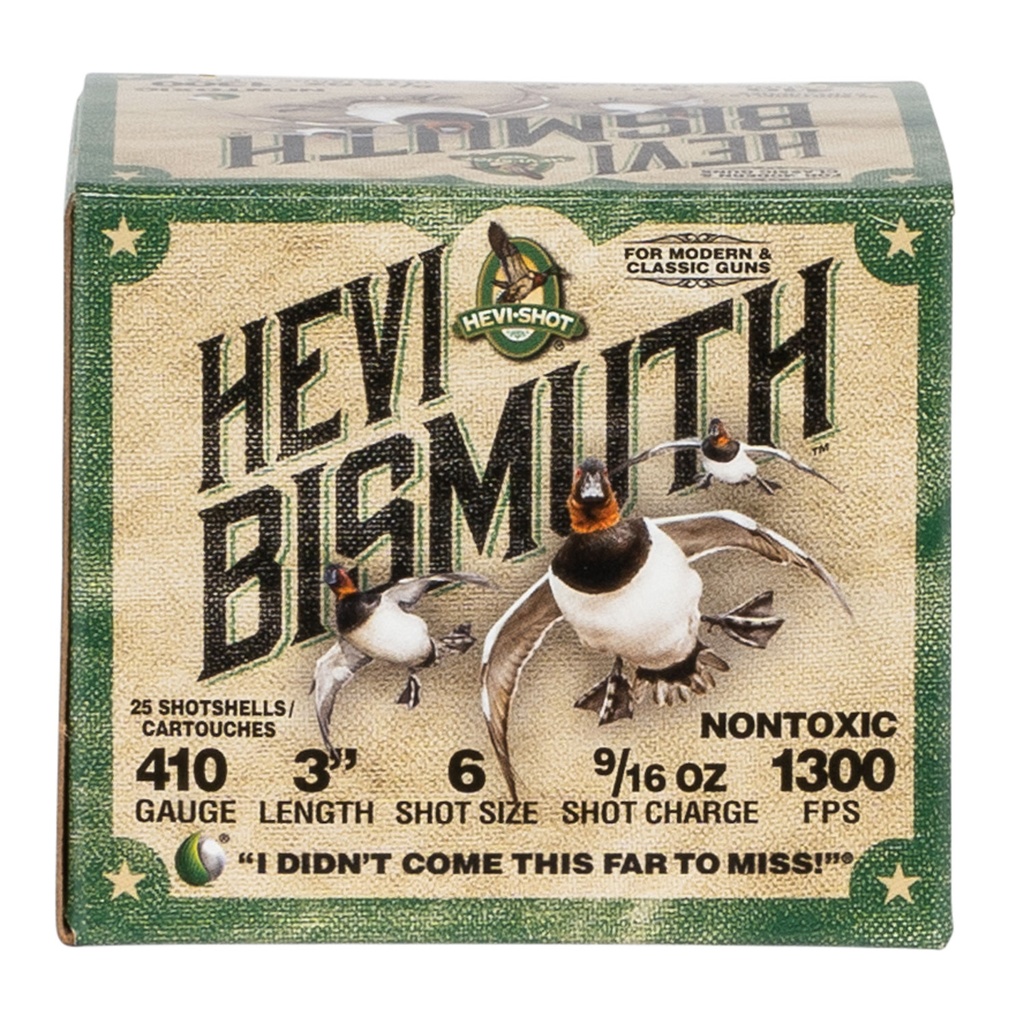 Hevishot HEVI-Shot HS19006 HEVI-Bismuth  410Gauge 3" 9/16oz Bismuth 6Shot 25 Per Box/10 Case