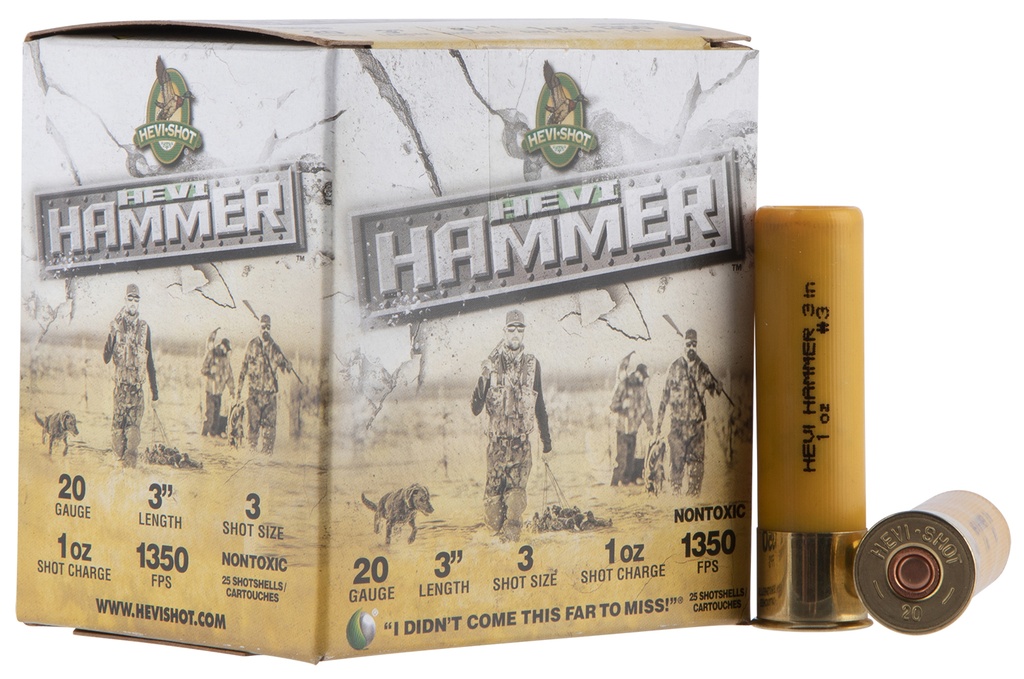 Hevishot HEVI-Shot HS29003 HEVI-Hammer  20Gauge 3" 1oz 3Shot 25 Per Box/10 Case