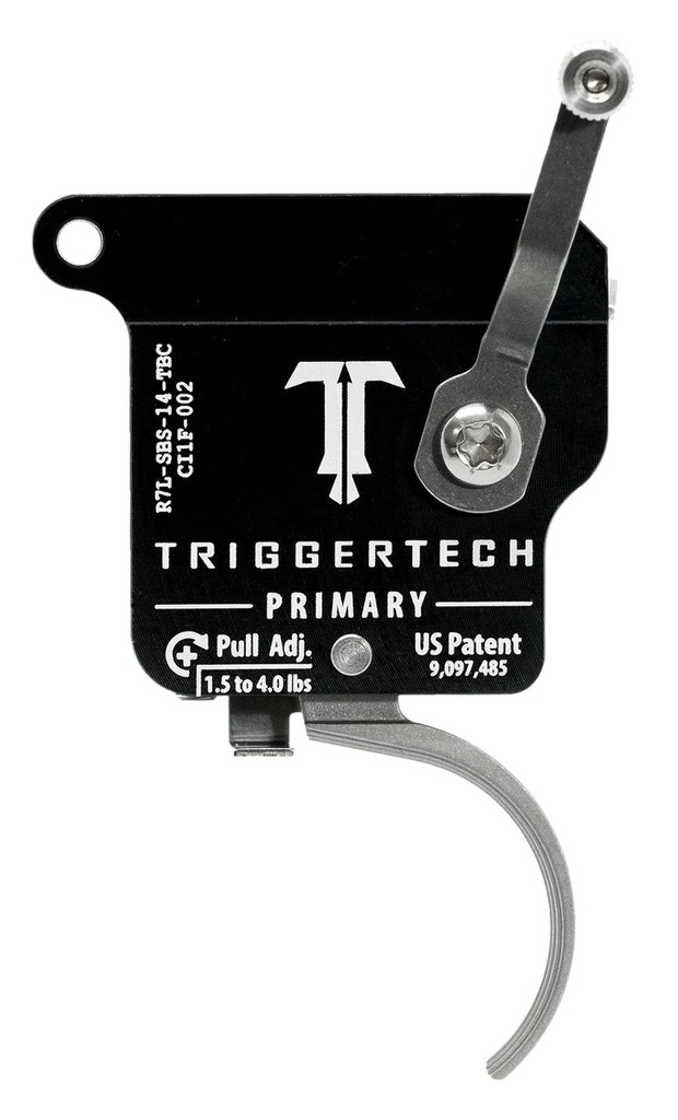 TriggerTech R7LSBS14TBC Primary  Single-Stage Traditional Curved Trigger with 1.50-4 lbs Draw Weight for Remington 700 Left