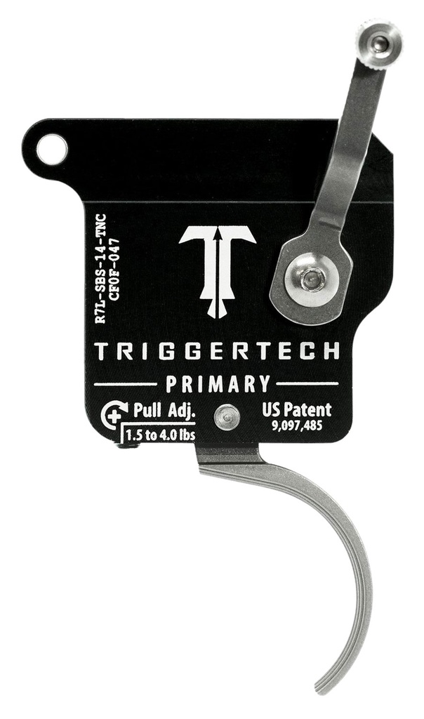 TriggerTech R7LSBS14TNC Primary Without Bolt Release Single-Stage Traditional Curved Trigger with 1.50-4 lbs Draw Weight for Remington 700 Left